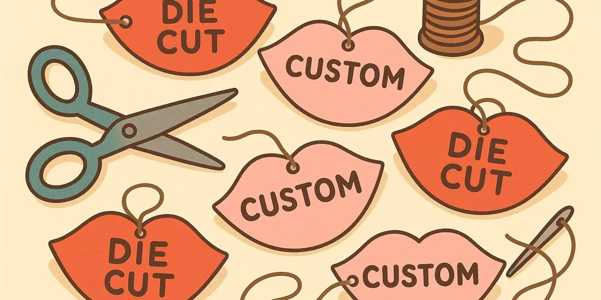 Custom Lips Tags Unique Lip-Shaped Hang Tags
