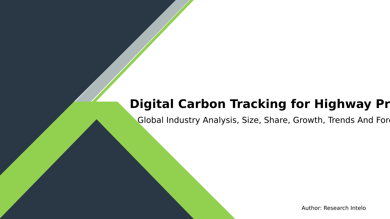 Digital Carbon Tracking for Highway Projects Market Research Report 2033