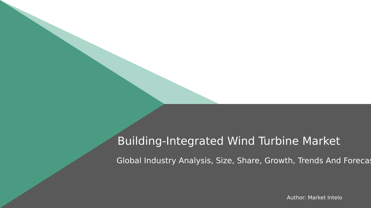 Building-Integrated Wind Turbine Market Research Report 2033