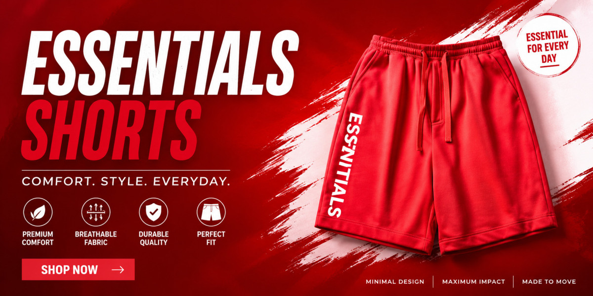 Red Essentials Shorts: Comfort Meets Style Every Single Day