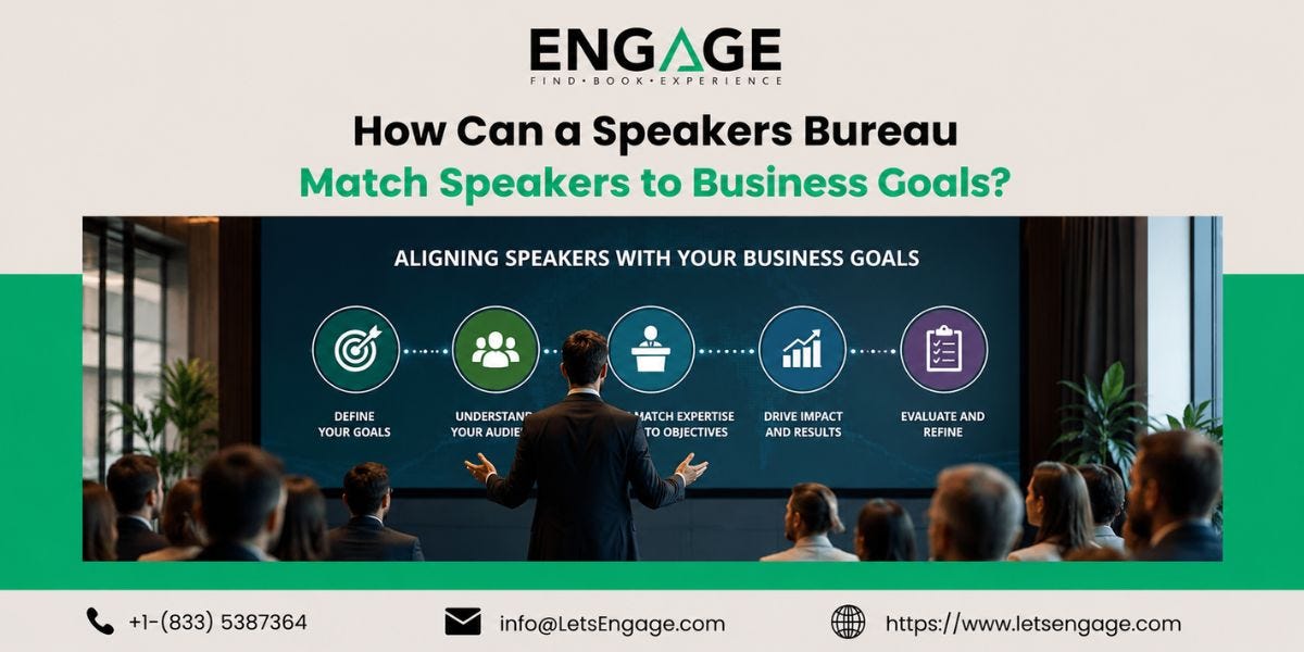 How Can a Speakers Bureau Match Speakers to Business Goals? | by Engage | Jul, 2026 | Medium