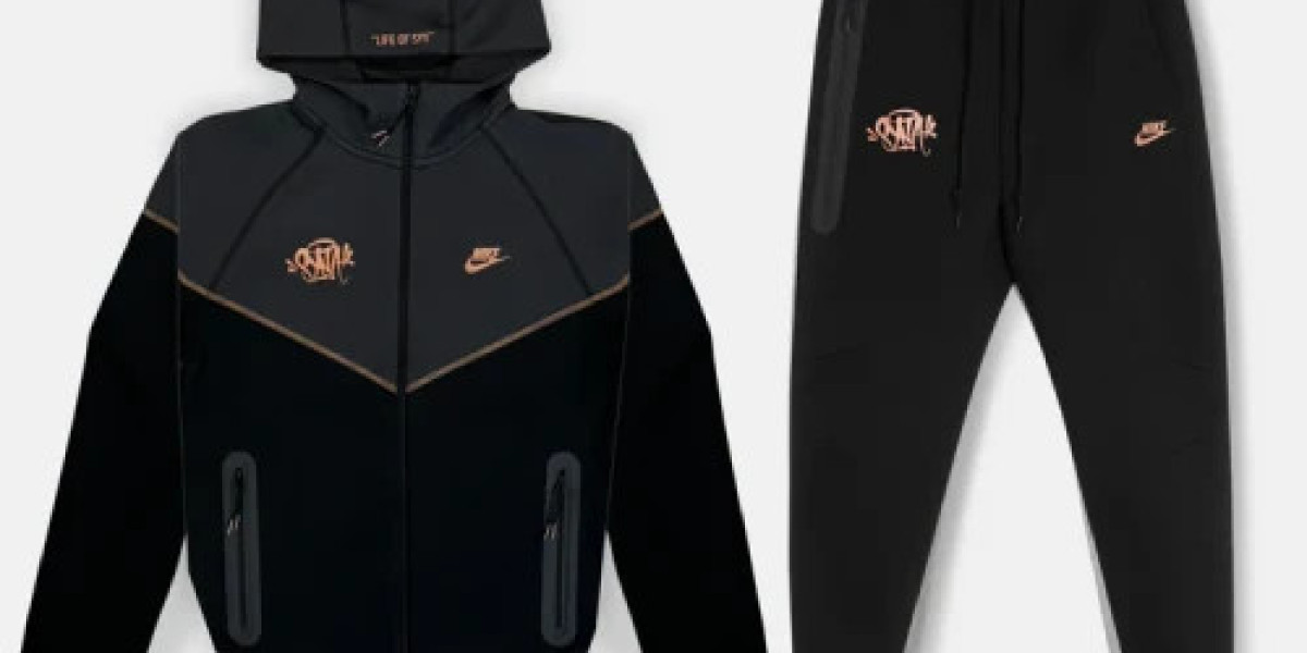 Nike x Syna World Tech Fleece Tracksuit – Black / Bronze