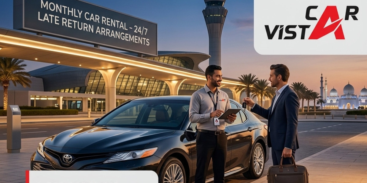 Can I request late return arrangements for a Monthly Car Rental in Abu Dhabi?