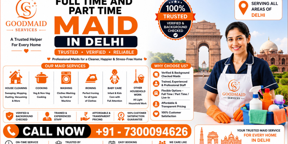 Reliable Full Time and Part Time Maid In Delhi Services