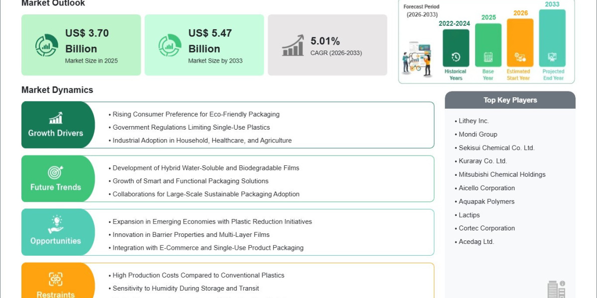 Water Soluble Packaging Market Records 5.01% CAGR as Eco-Friendly Packaging Demand Grows