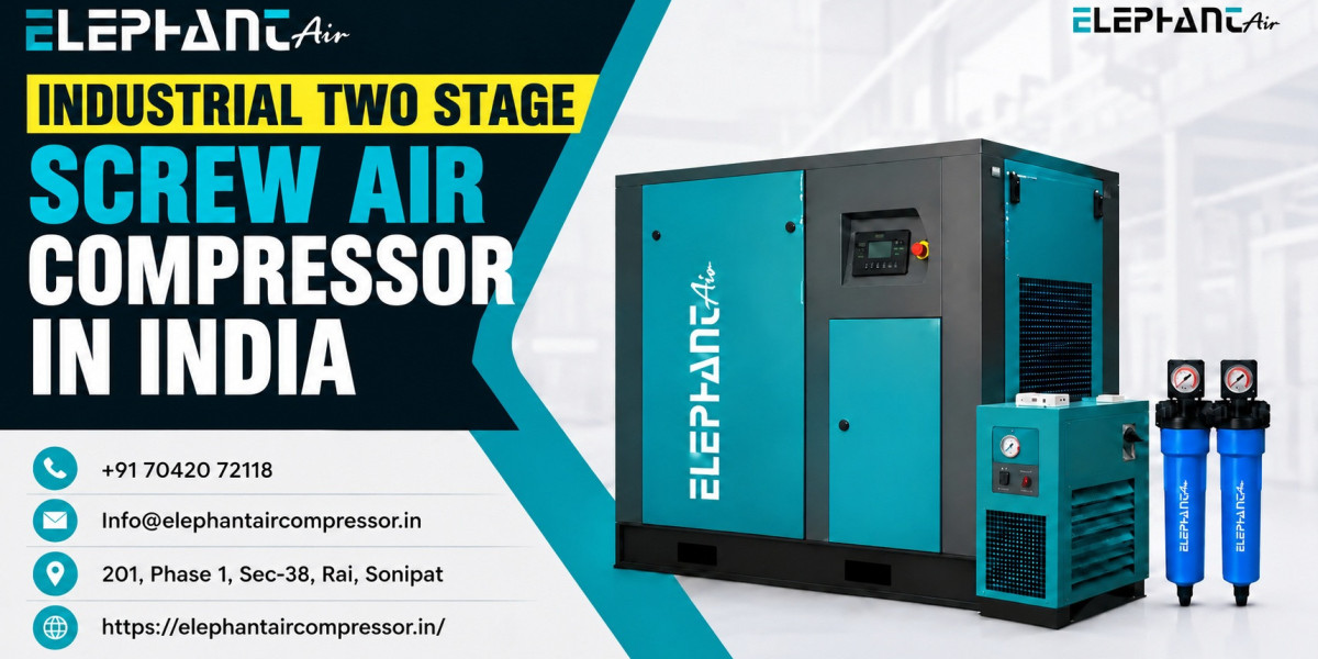 Buy Industrial Two Stage Screw Air Compressor in India | Elephant Air