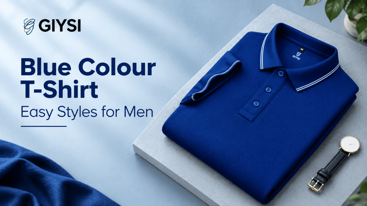 Blue Colour T-Shirt: Easy Styles for Men – Giysi Clothing
