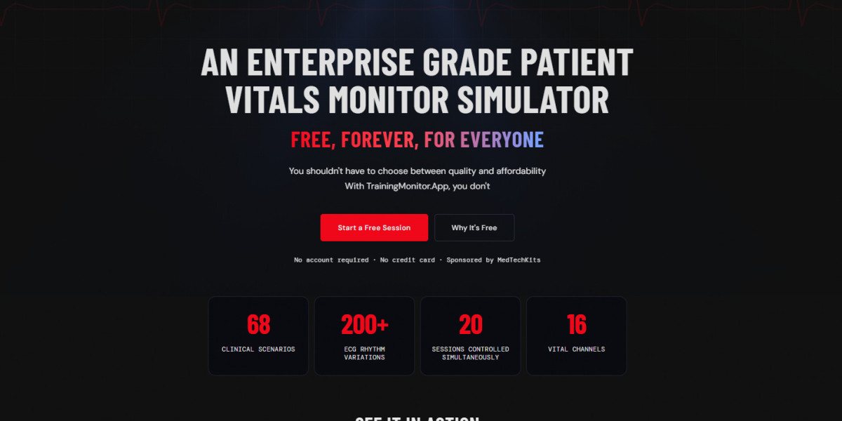 Free ECG Monitor Simulator With Live Vital Signs